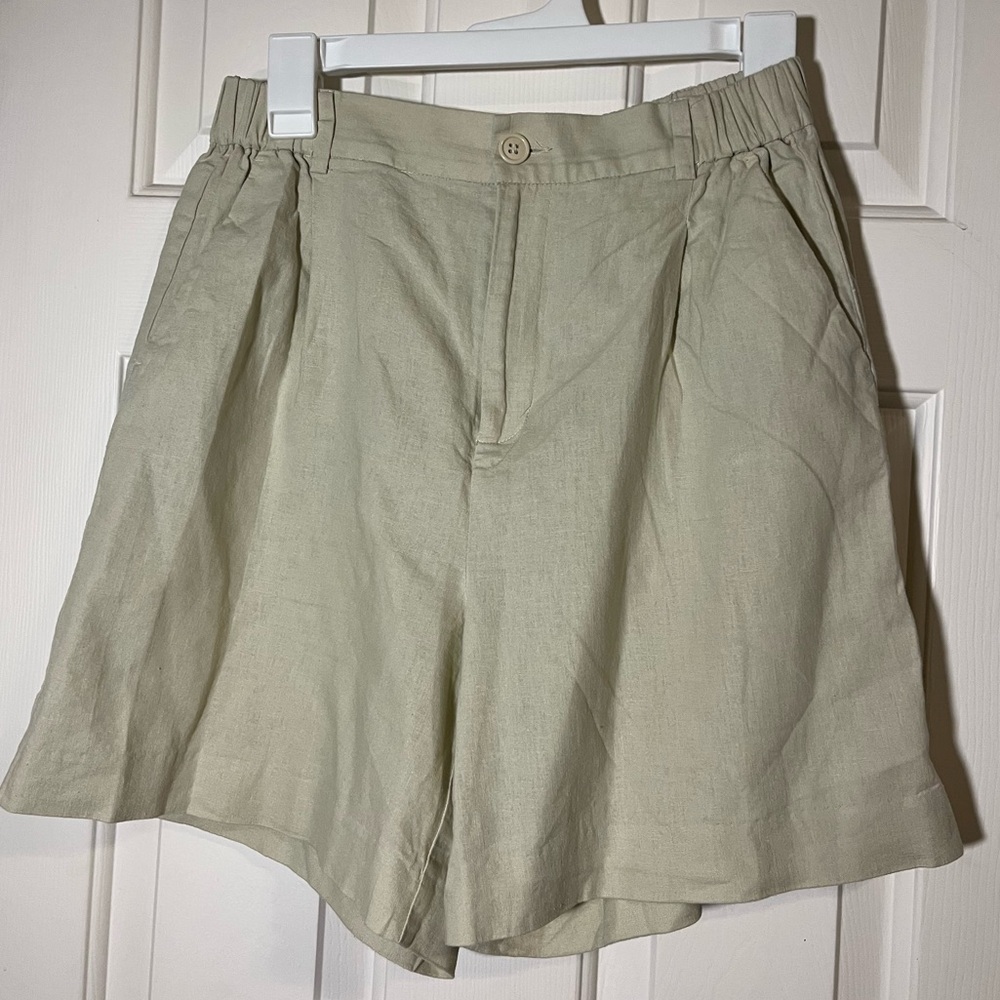 Open edit taupe shorts